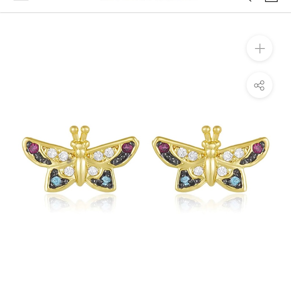 Melinda Maria butterfly stud earrings -brand new never worn, original packaging